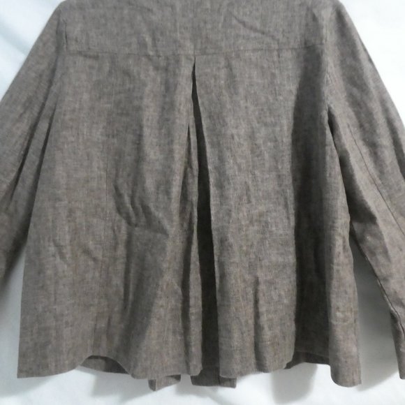 DELICIOUS | large | 100% cotton | Linen-Like Blazer | Faux Pockets | 3 Buttons - Picture 10 of 12